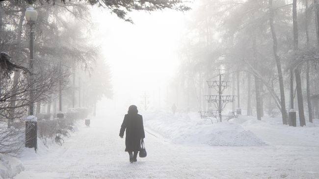 Пожилая женщина в сквере