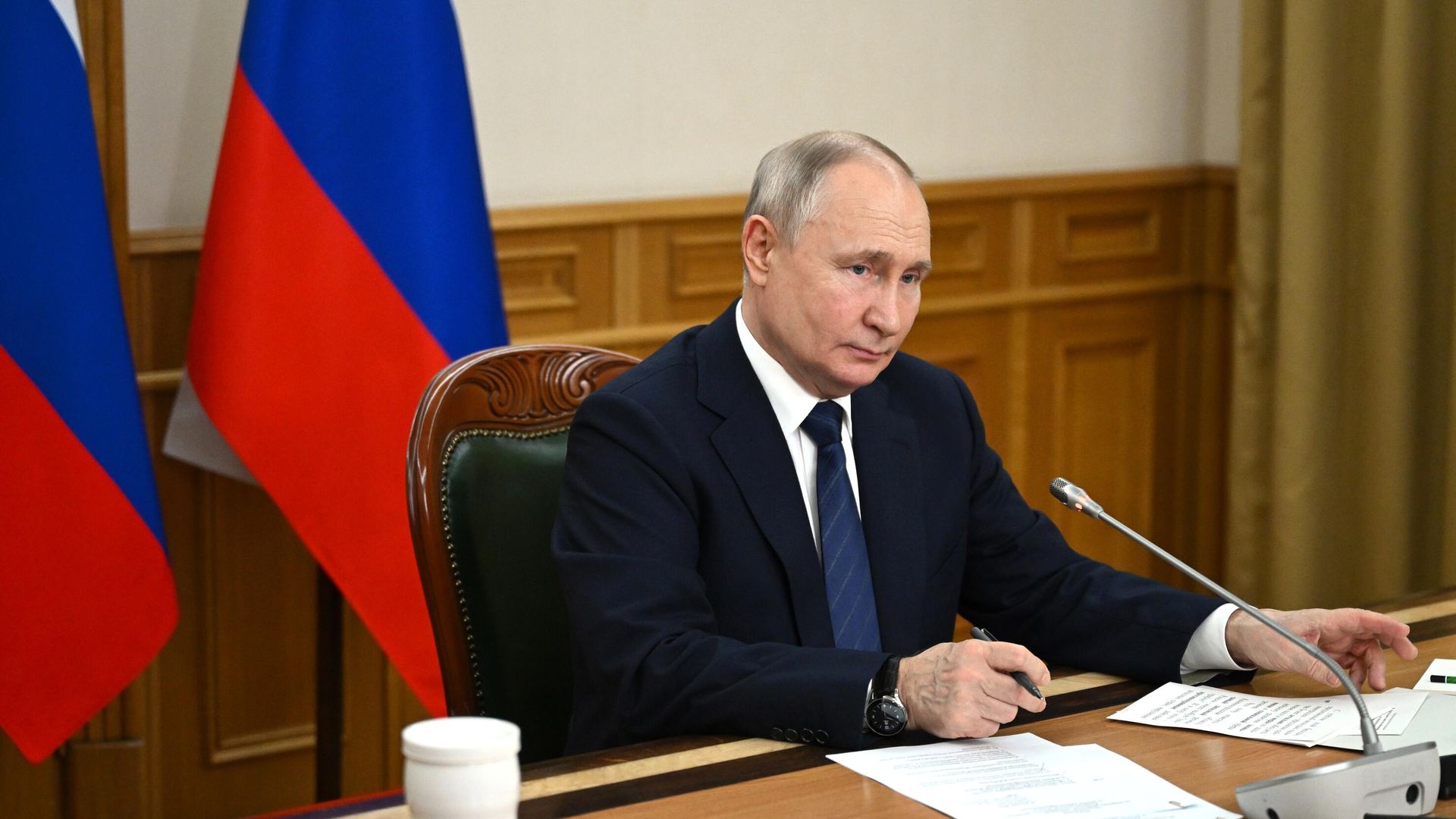 Президент РФ Владимир Путин проводит совещание по вопросам социально-экономического развития Калининградской области - РИА Новости, 1920, 25.01.2024