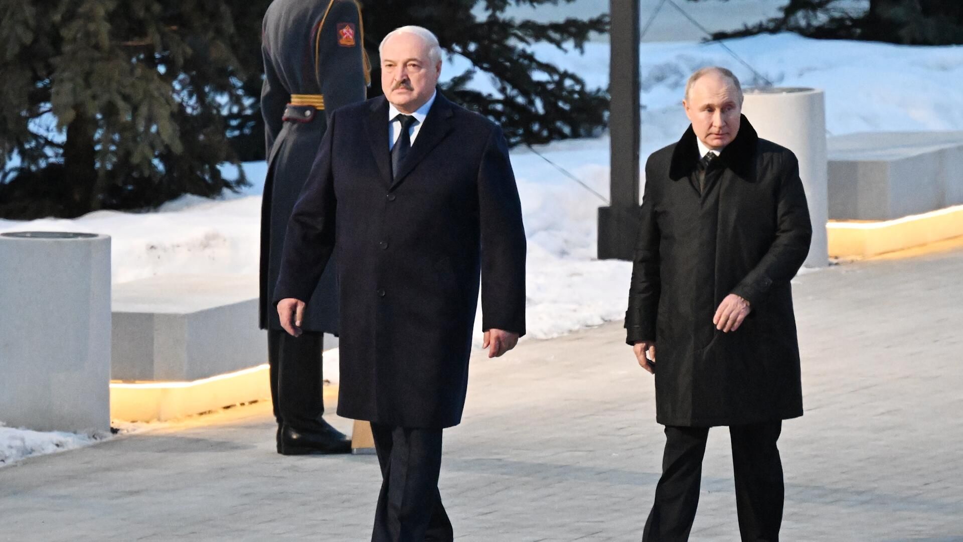 Путин и Лукашенко на открытии мемориала в память о жертвах нацистского геноцида Путин и Лукашенко на открытии мемориала в память о жертвах нацистского геноцида - РИА Новости, 1920, 27.01.2024