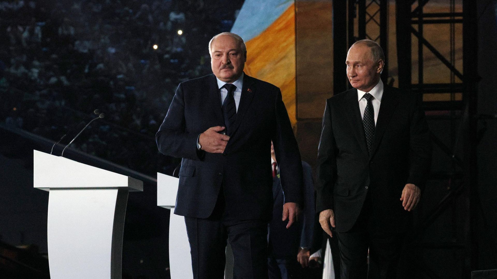 Президент России Владимир Путин и президент Белоруссии Александр Лукашенко Президент России Владимир Путин и президент Белоруссии Александр Лукашенко - РИА Новости, 1920, 20.08.2024