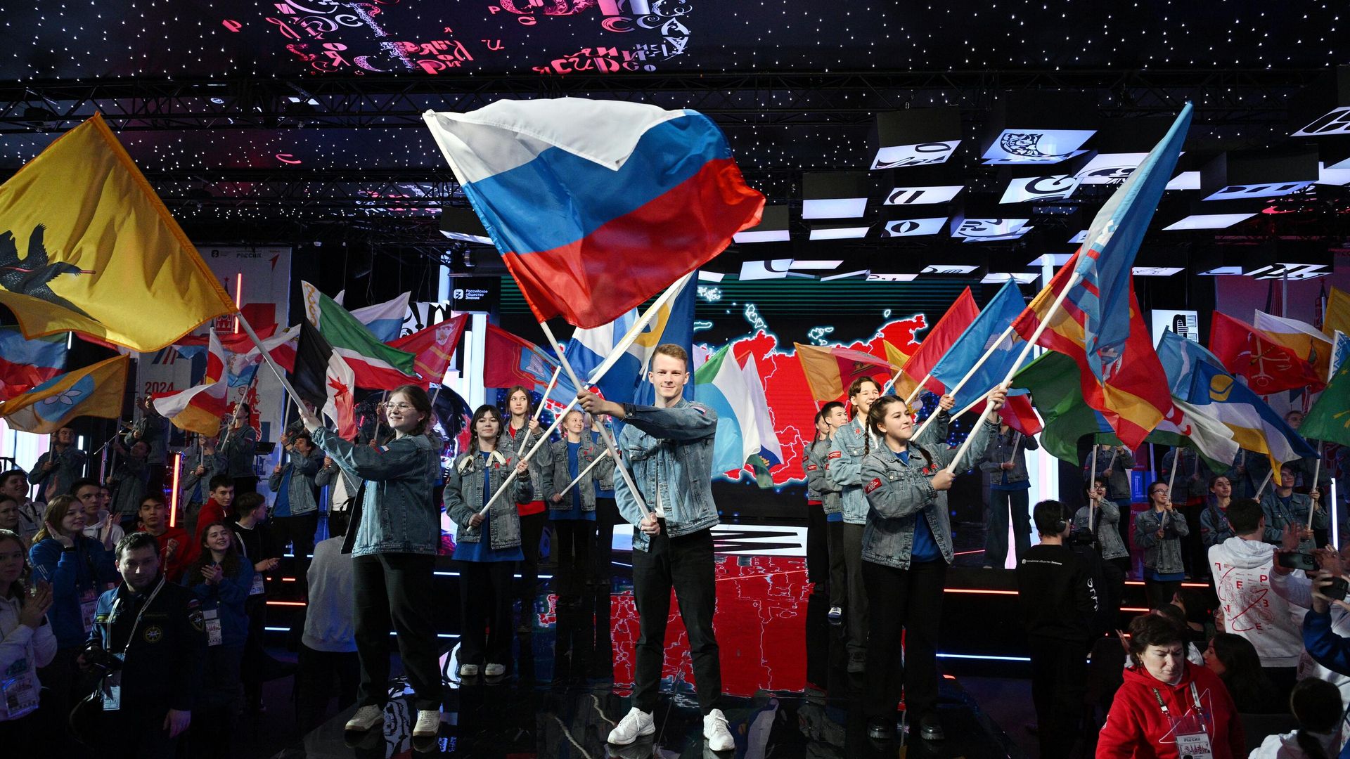 Церемония открытия съезда Движения первых на выставке Россия Церемония открытия съезда Движения первых на выставке Россия - РИА Новости, 1920, 07.02.2024
