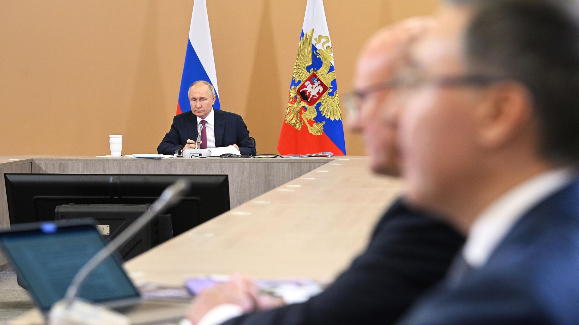 Президент России Владимир Путин проводит совещание О ходе реализации федерального проекта по созданию сети современных кампусов Президент России Владимир Путин проводит совещание О ходе реализации федерального проекта по созданию сети современных кампусов - РИА Новости, 1920, 01.02.2024