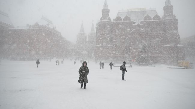 Снегопад в Москве