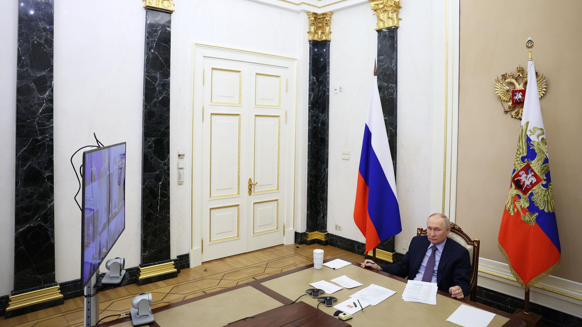 Президент РФ Владимир Путин проводит заседание Совета по науке и образованию в режиме видеоконференции Президент РФ Владимир Путин проводит заседание Совета по науке и образованию в режиме видеоконференции - РИА Новости, 1920, 08.02.2024