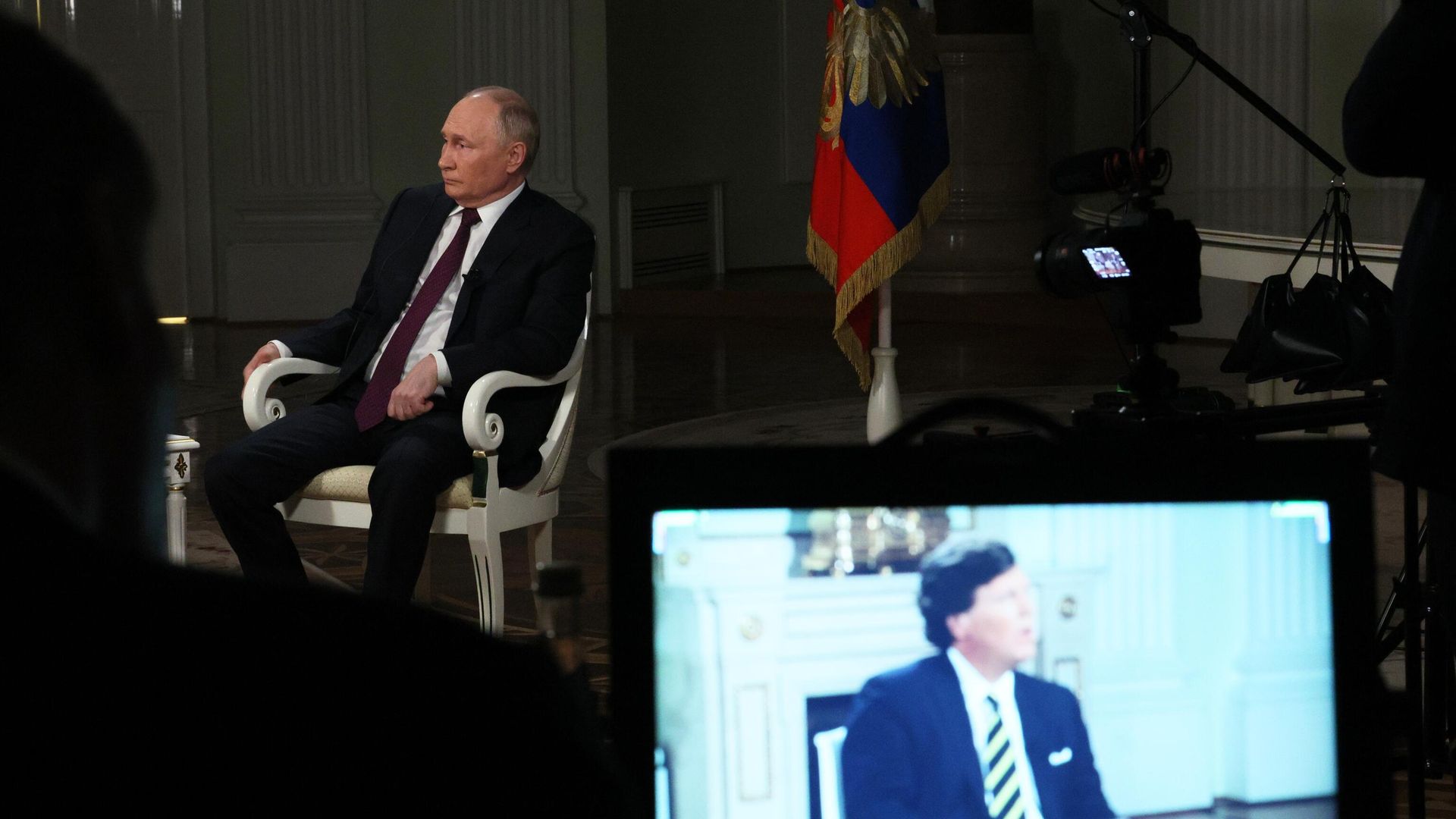 Владимир Путин дает интервью американскому журналисту Такеру Карлсону Владимир Путин дает интервью американскому журналисту Такеру Карлсону - РИА Новости, 1920, 11.02.2024
