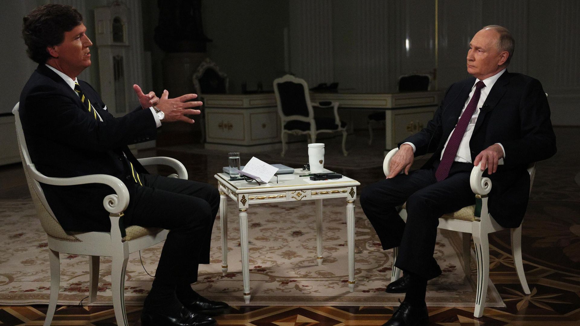 Президент РФ Владимир Путин дает интервью американскому журналисту Такеру Карлсону Президент РФ Владимир Путин дает интервью американскому журналисту Такеру Карлсону - РИА Новости, 1920, 09.02.2024