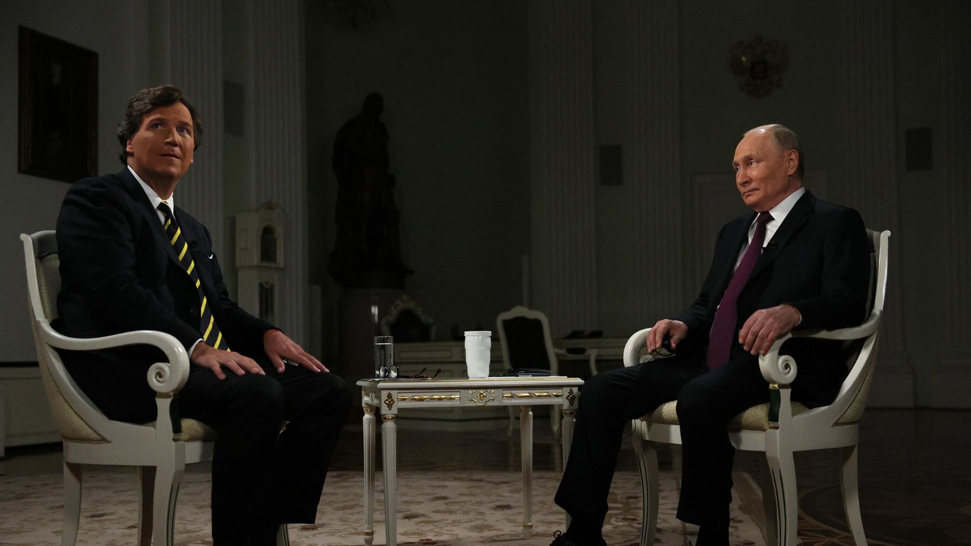 Президент РФ Владимир Путин дает интервью американскому журналисту Такеру Карлсону Президент РФ Владимир Путин дает интервью американскому журналисту Такеру Карлсону - РИА Новости, 1920, 14.02.2024