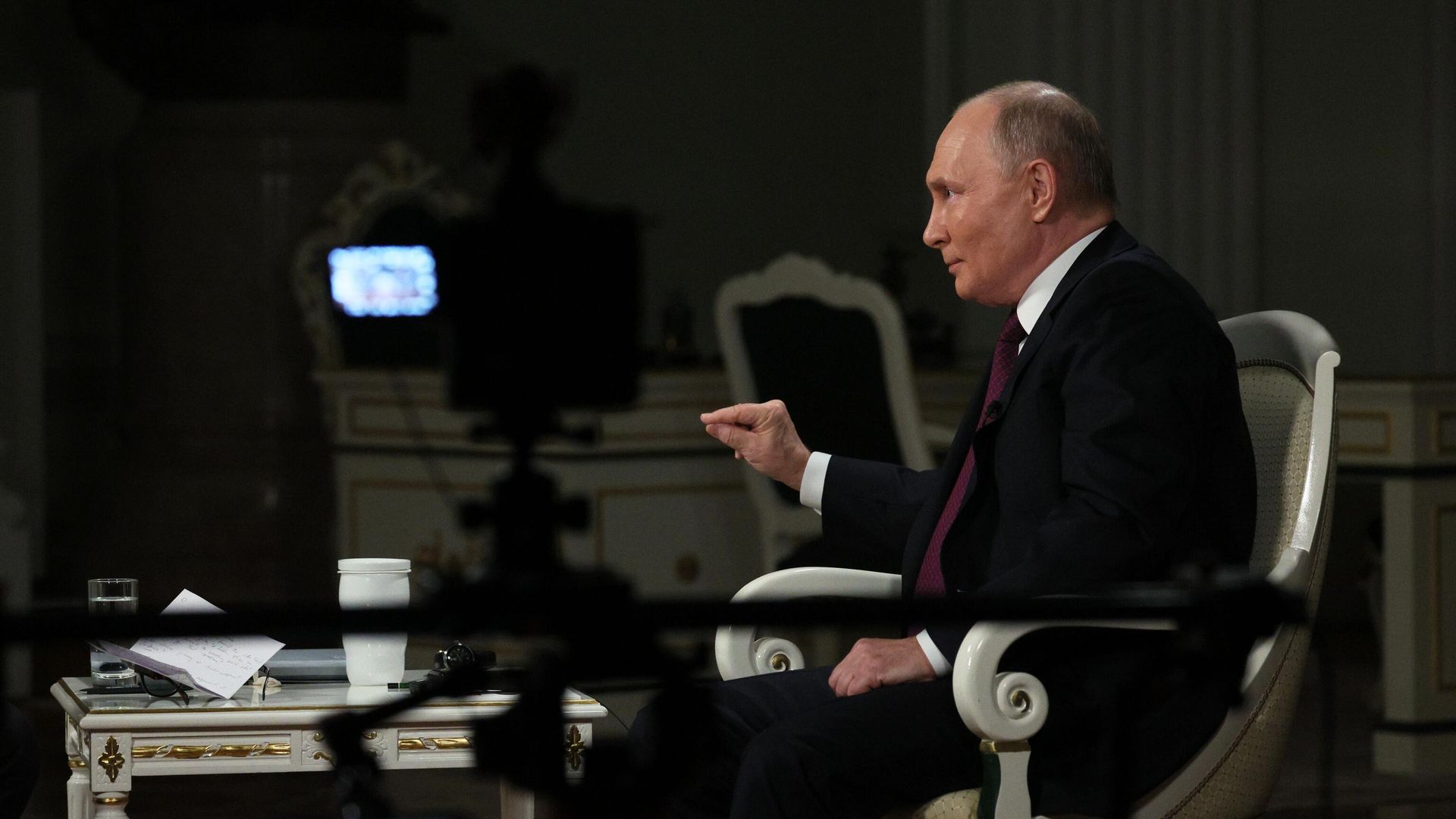 Президент РФ Владимир Путин дает интервью американскому журналисту, основателю видеоплатформы Tucker Carlson Network Такеру Карлсону Президент РФ Владимир Путин дает интервью американскому журналисту, основателю видеоплатформы Tucker Carlson Network Такеру Карлсону - РИА Новости, 1920, 09.02.2024
