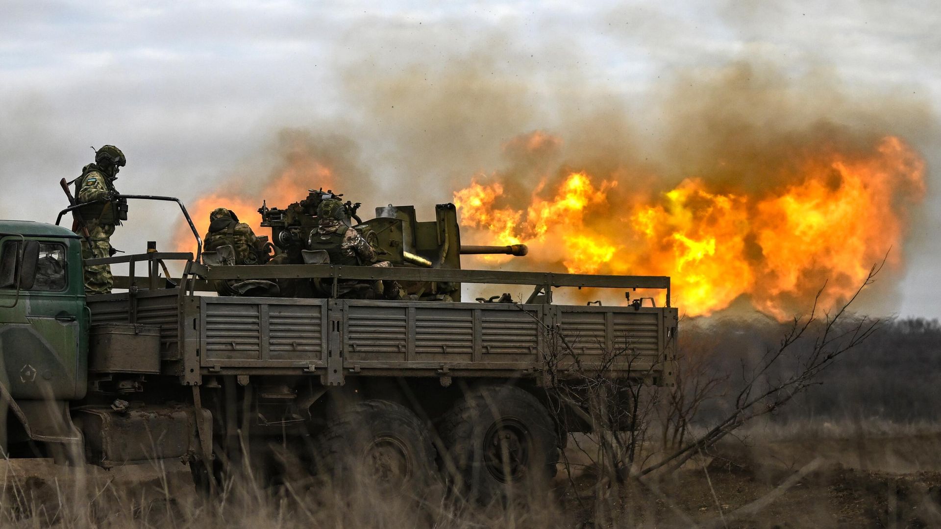 Боевая работа кочующих огневых расчетов зенитной установки С-60 ЦВО на Краснолиманском направлении Боевая работа кочующих огневых расчетов зенитной установки С-60 ЦВО на Краснолиманском направлении - РИА Новости, 1920, 21.02.2024