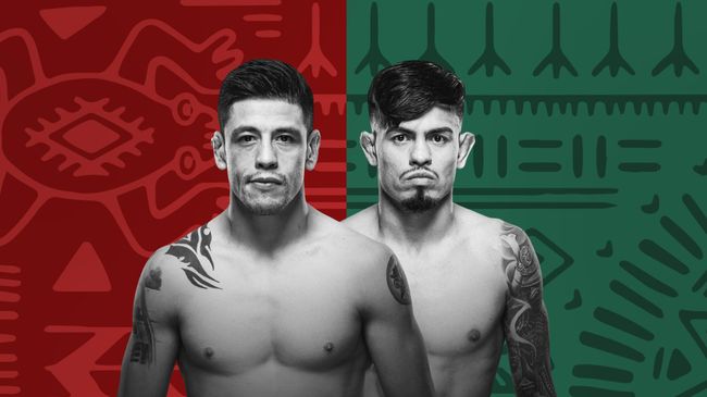 Постер второго боя Морено против Ройвала на турнире UFC в Мексике