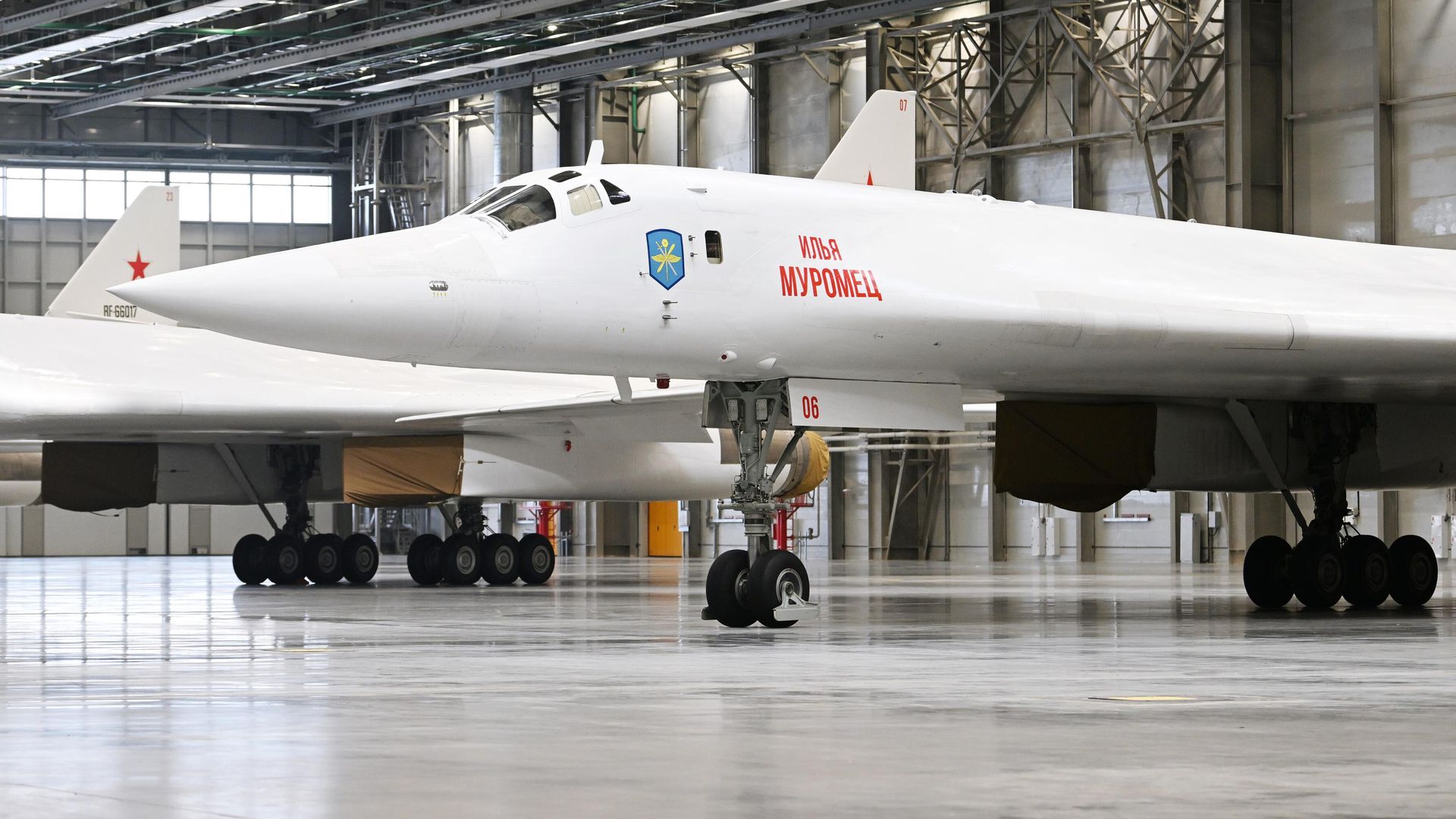 Модернизированный стратегический ракетоносец Ту-160М Илья Муромец Модернизированный стратегический ракетоносец Ту-160М Илья Муромец - РИА Новости, 1920, 20.04.2024