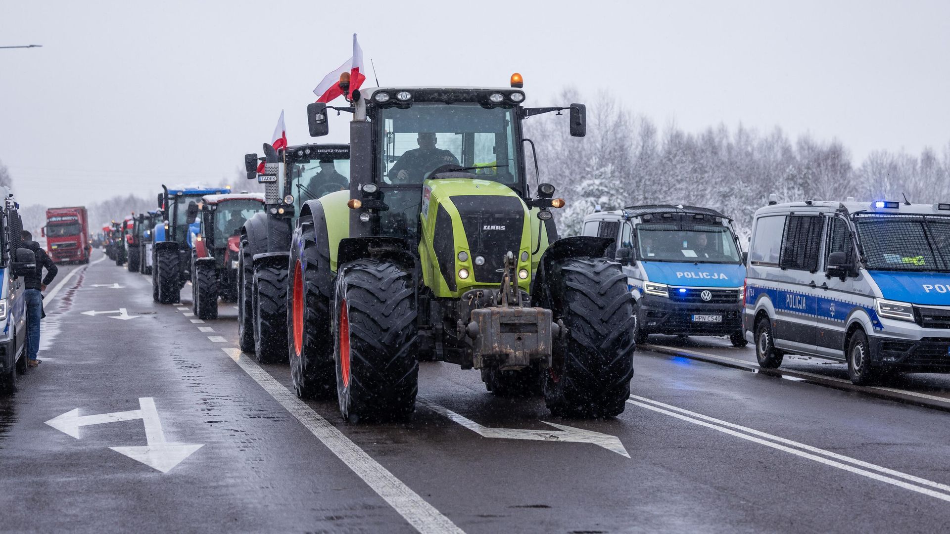 Акция протеста польских фермеров на польско-украинской границе вблизи погранперехода Дорогуск — Ягодин Акция протеста польских фермеров на польско-украинской границе вблизи погранперехода Дорогуск — Ягодин - РИА Новости, 1920, 27.02.2024
