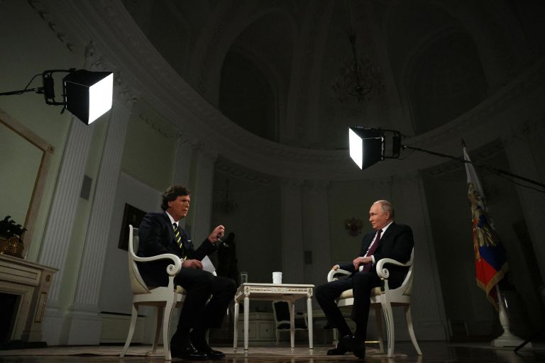 Президент РФ Владимир Путин дает интервью американскому журналисту, основателю видеоплатформы Tucker Carlson Network Такеру Карлсону Президент РФ Владимир Путин дает интервью американскому журналисту, основателю видеоплатформы Tucker Carlson Network Такеру Карлсону