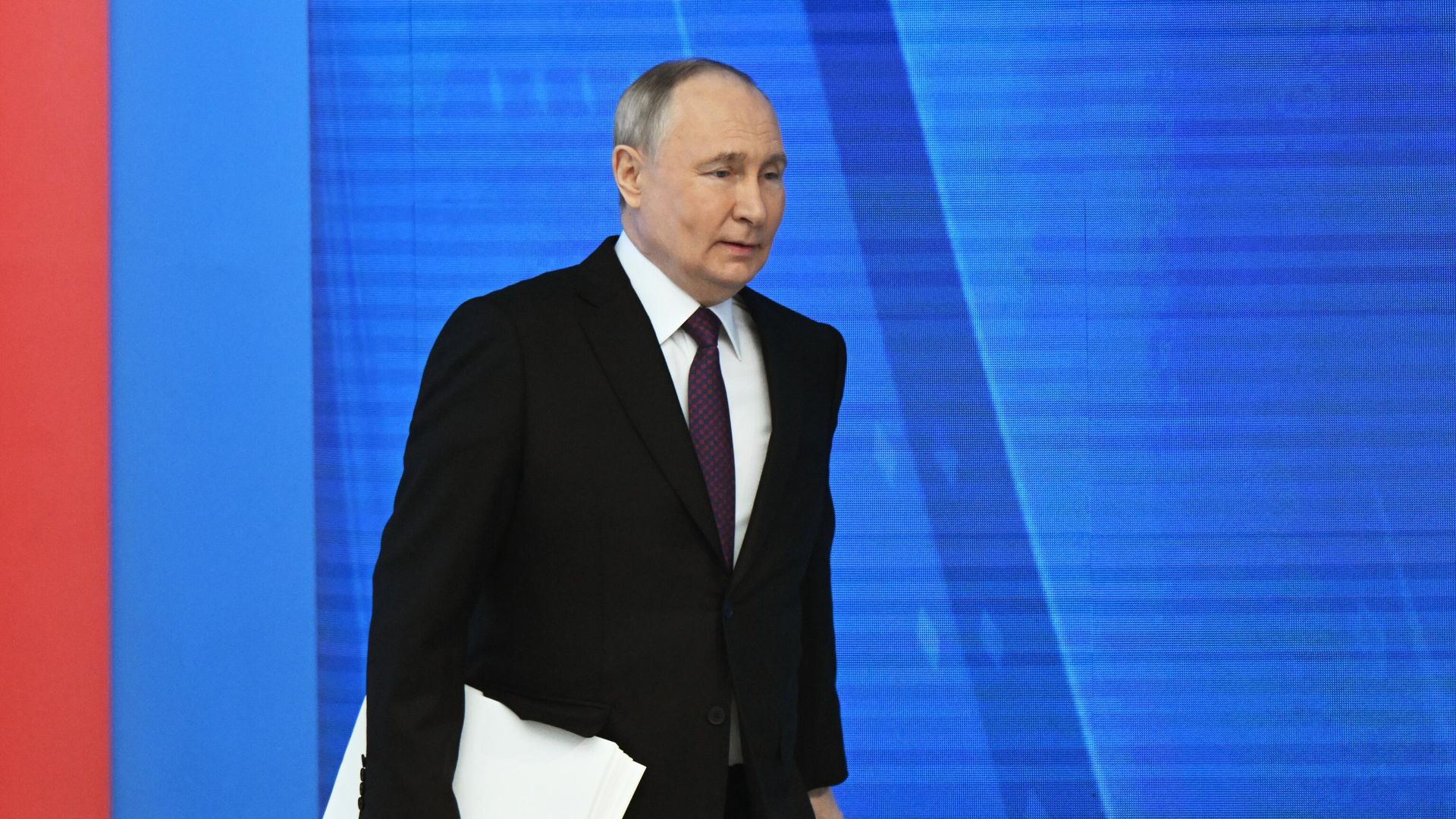 Президент РФ Владимир Путин перед началом обращения с посланием к Федеральному собранию Президент РФ Владимир Путин перед началом обращения с посланием к Федеральному собранию - РИА Новости, 1920, 29.02.2024