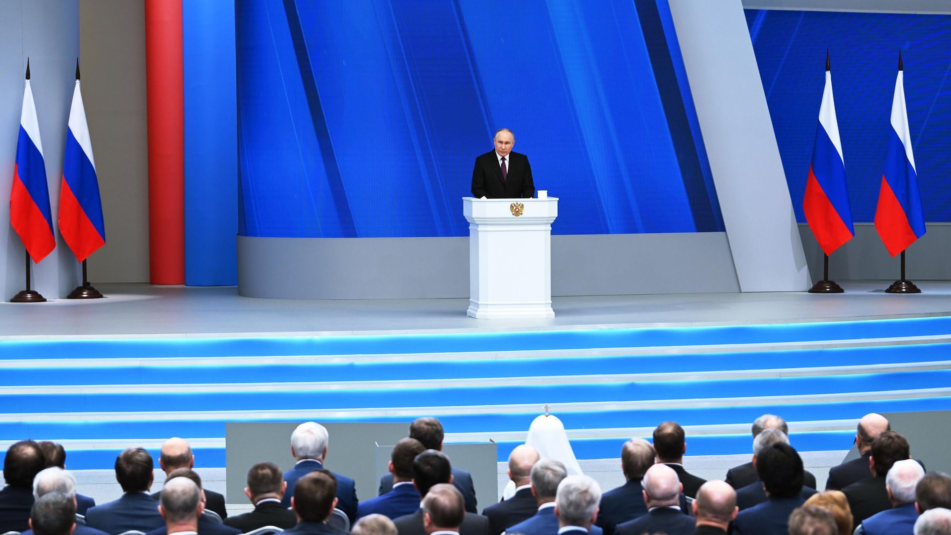 Президент РФ Владимир Путин обращается с посланием к Федеральному собранию - РИА Новости, 1920, 02.03.2024