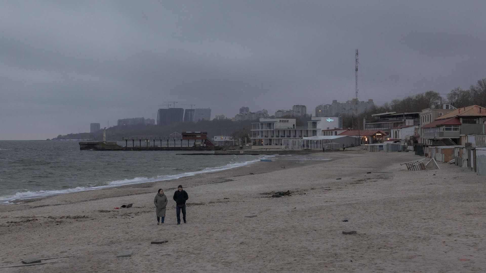 Пляж на берегу Черного моря в городе Одесса Пляж на берегу Черного моря в городе Одесса - РИА Новости, 1920, 01.03.2024