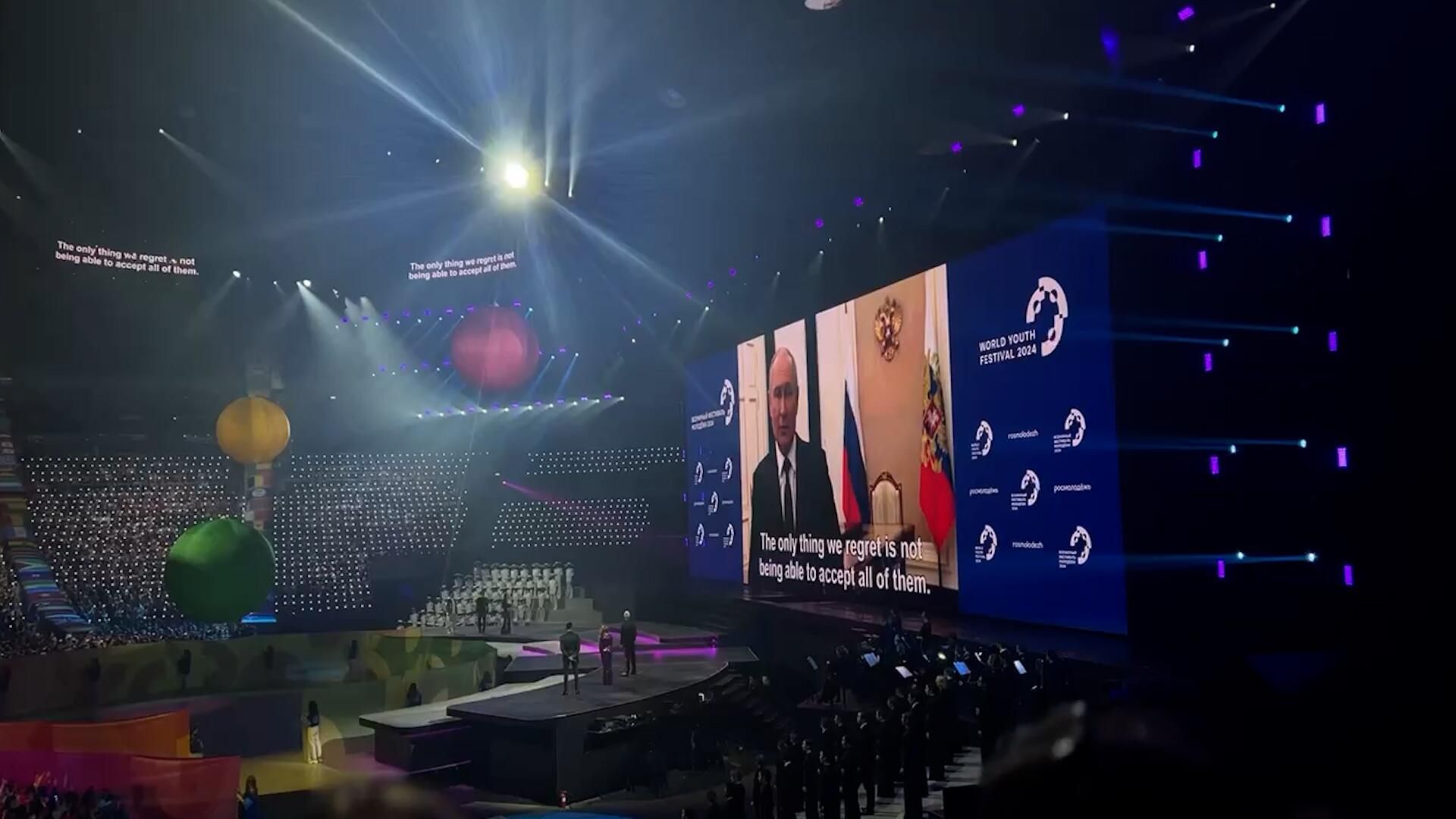 Поздравление Путина участников Всемирного фестиваля молодежи Поздравление Путина участников Всемирного фестиваля молодежи - РИА Новости, 1920, 02.03.2024