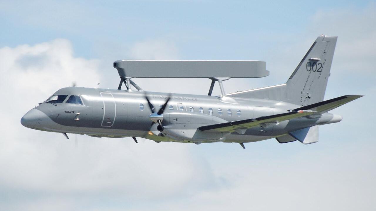 Шведский самолет ДРЛО Saab 340 AEW Шведский самолет ДРЛО Saab 340 AEW - РИА Новости, 1920, 30.06.2024