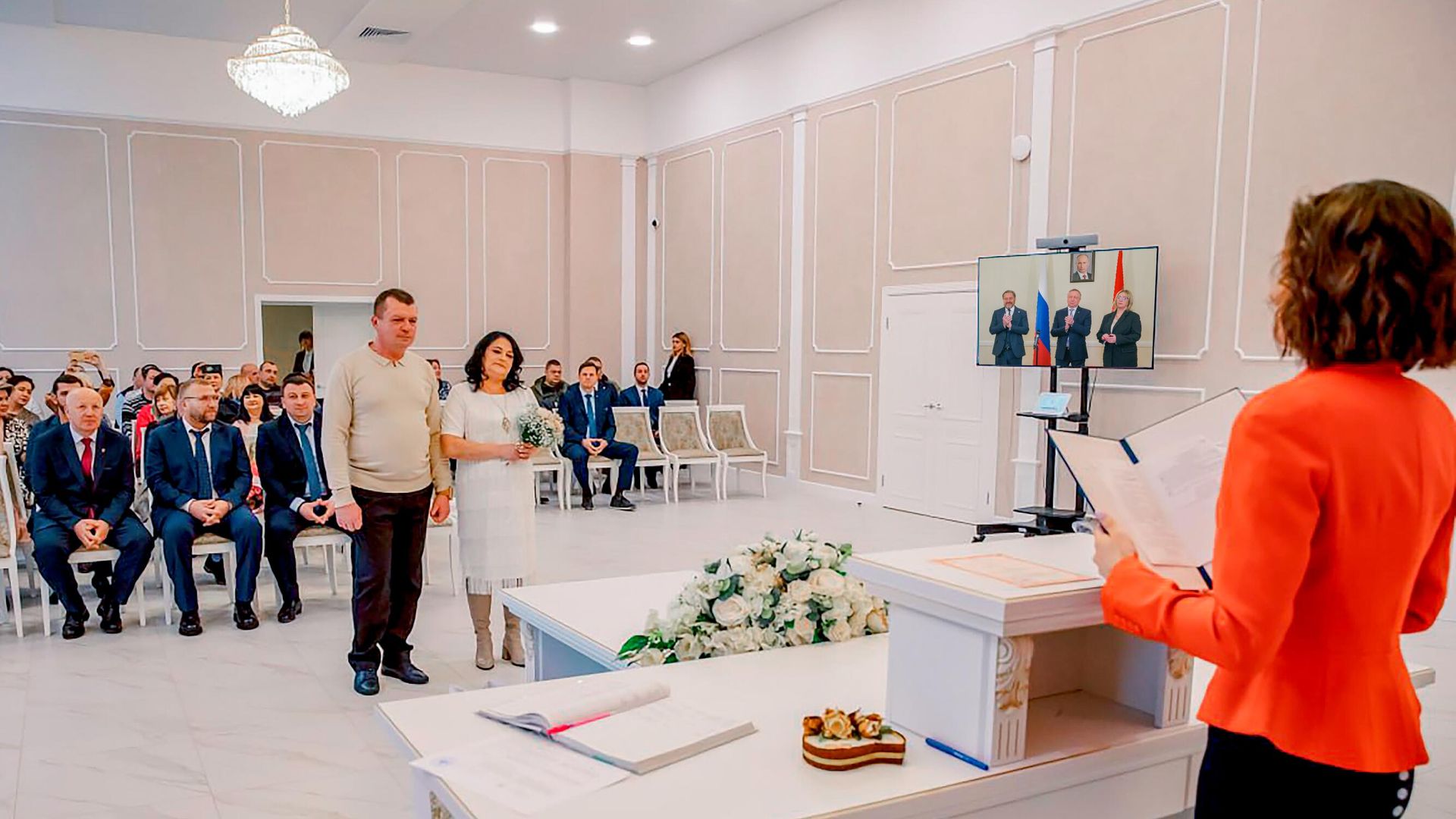 Новый Дворец бракосочетаний в Мариуполе Новый Дворец бракосочетаний в Мариуполе - РИА Новости, 1920, 05.03.2024