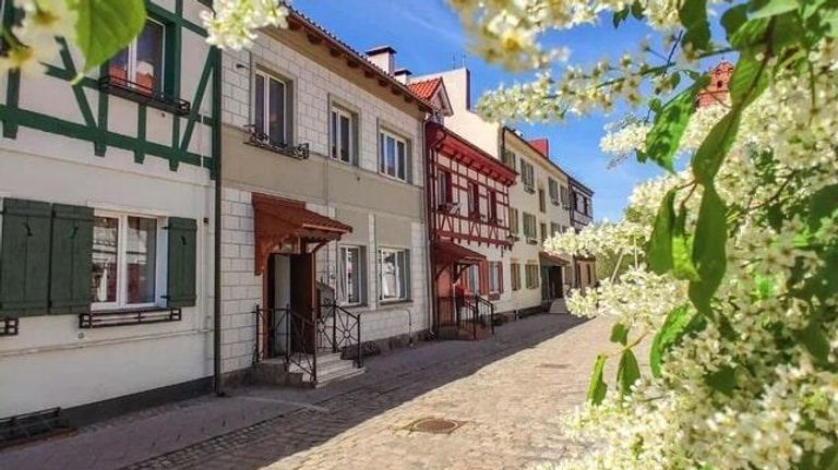 Улица в поселке Железнодорожный Калининградской области