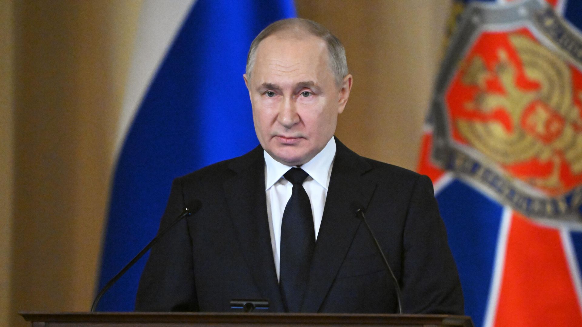Владимир Путин выступает на расширенном заседании коллегии Федеральной службы безопасности Владимир Путин выступает на расширенном заседании коллегии Федеральной службы безопасности - РИА Новости, 1920, 20.03.2024