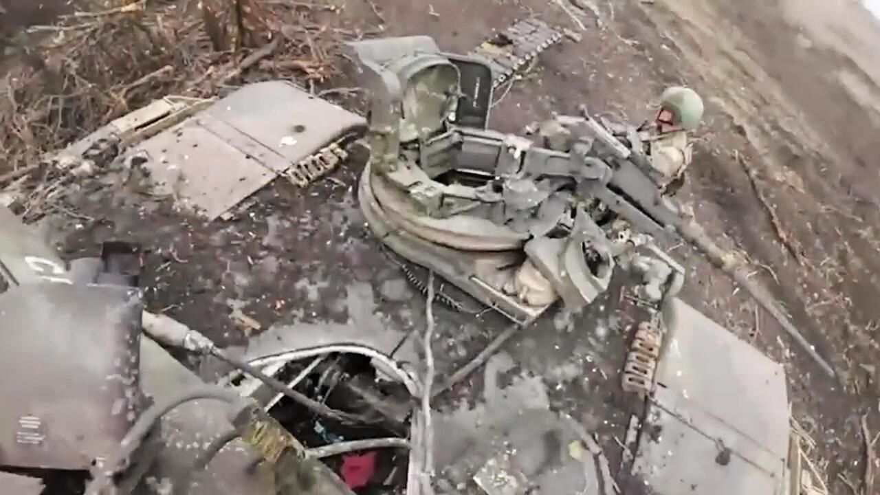 Подбитый танк Abrams под Авдеевкой Подбитый танк Abrams под Авдеевкой - РИА Новости, 1920, 20.03.2024