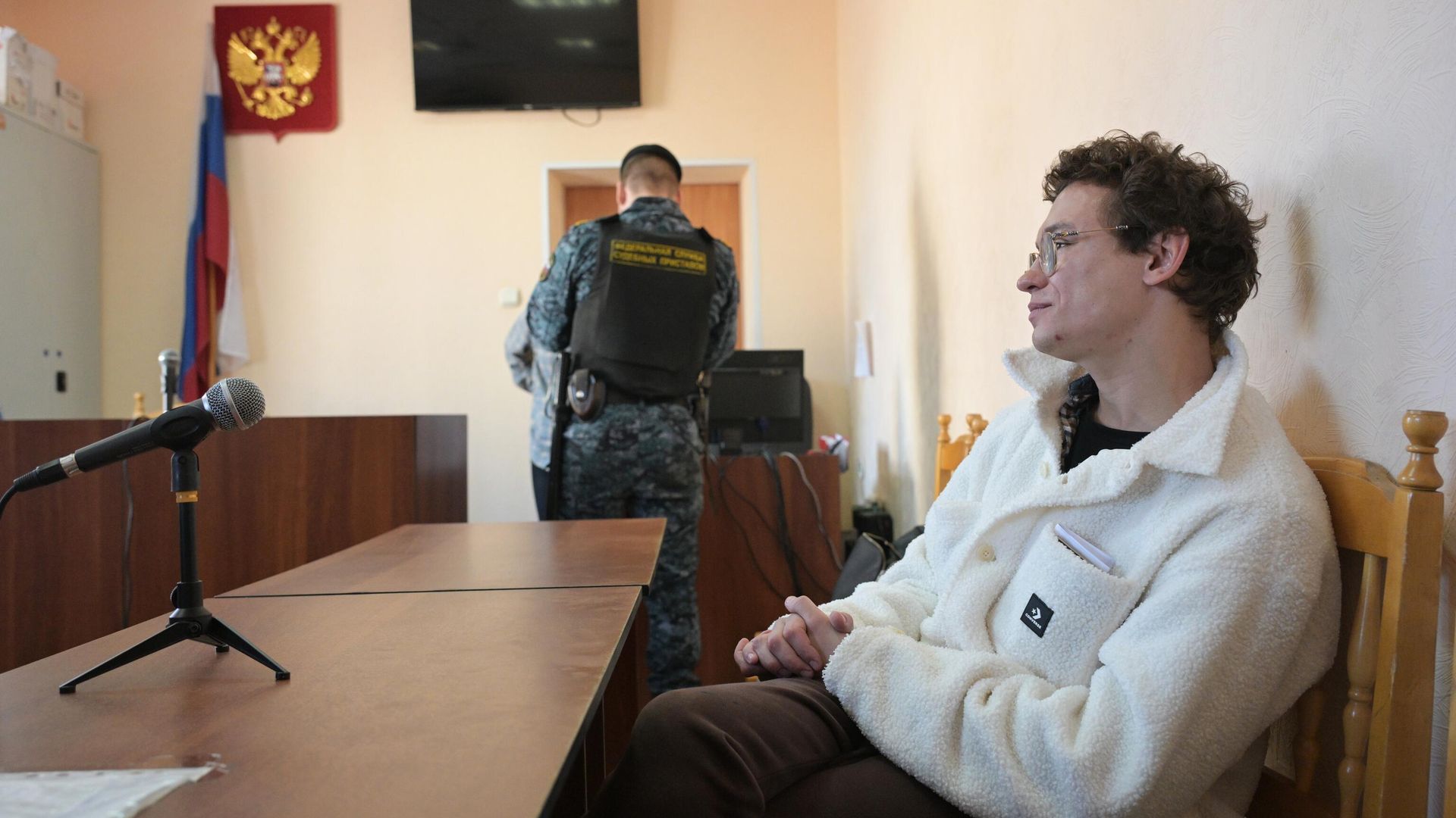 Актер Никита Кологривый на заседании суда по делу о дебоше, который он устроил в одном из баров Новосибирска 20 марта - РИА Новости, 1920, 21.03.2024
