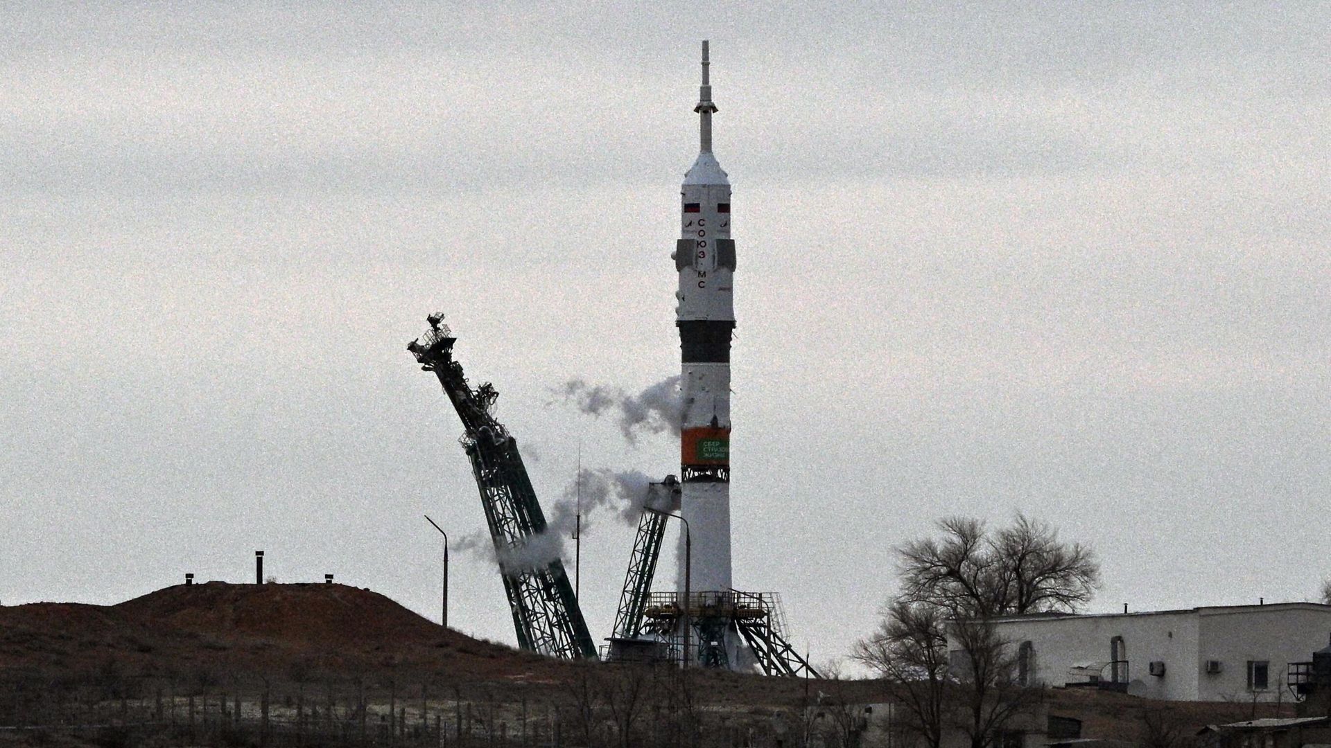 Ракета Союз-2.1а с кораблем Союз МС-25 на космодроме Байконур Ракета Союз-2.1а с кораблем Союз МС-25 на космодроме Байконур - РИА Новости, 1920, 21.03.2024