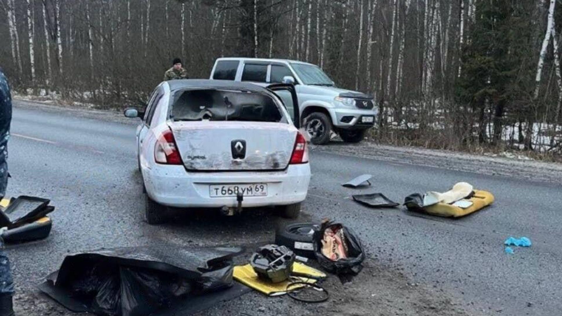 На месте задержания подозреваемых в нападении на Крокус в Брянской области На месте задержания подозреваемых в нападении на Крокус в Брянской области - РИА Новости, 1920, 25.03.2024
