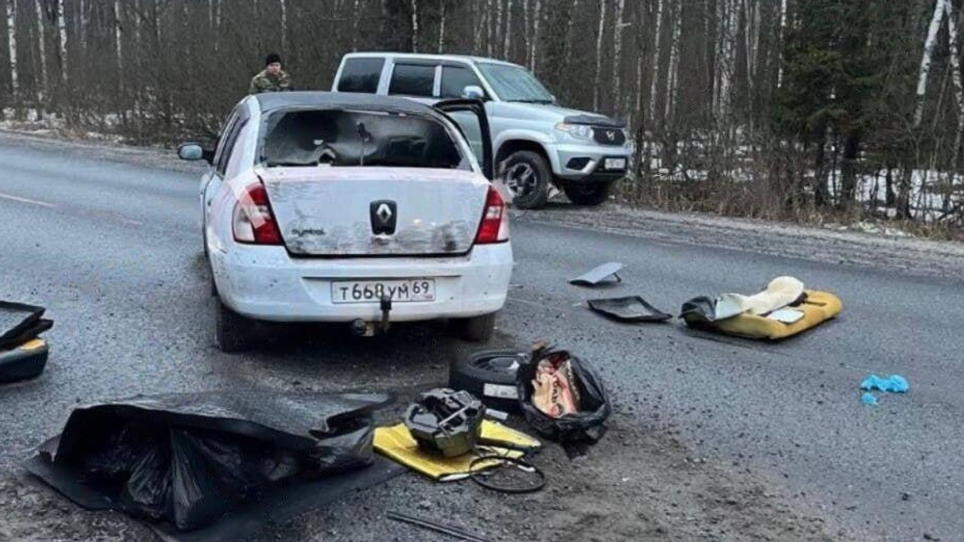 На месте задержания подозреваемых в нападении на Крокус в Брянской области На месте задержания подозреваемых в нападении на Крокус в Брянской области - РИА Новости, 1920, 23.03.2024