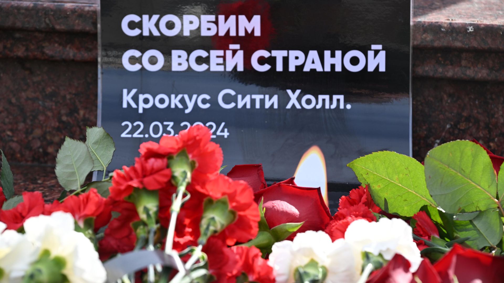 Цветы в память о жертвах теракта в подмосковном Крокус Сити Холле Цветы в память о жертвах теракта в подмосковном Крокус Сити Холле - РИА Новости, 1920, 23.03.2024