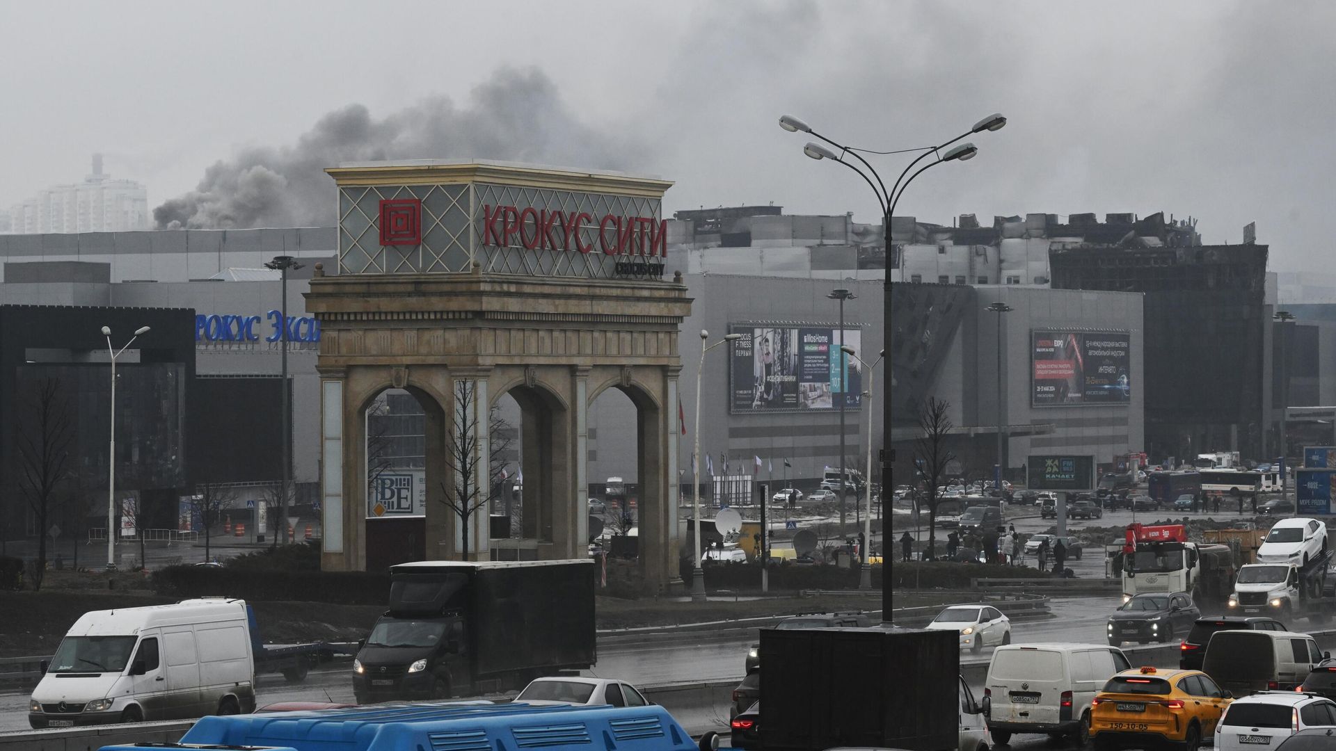 Последствия стрельбы в Крокус Сити Холле Последствия стрельбы в Крокус Сити Холле - РИА Новости, 1920, 23.03.2024