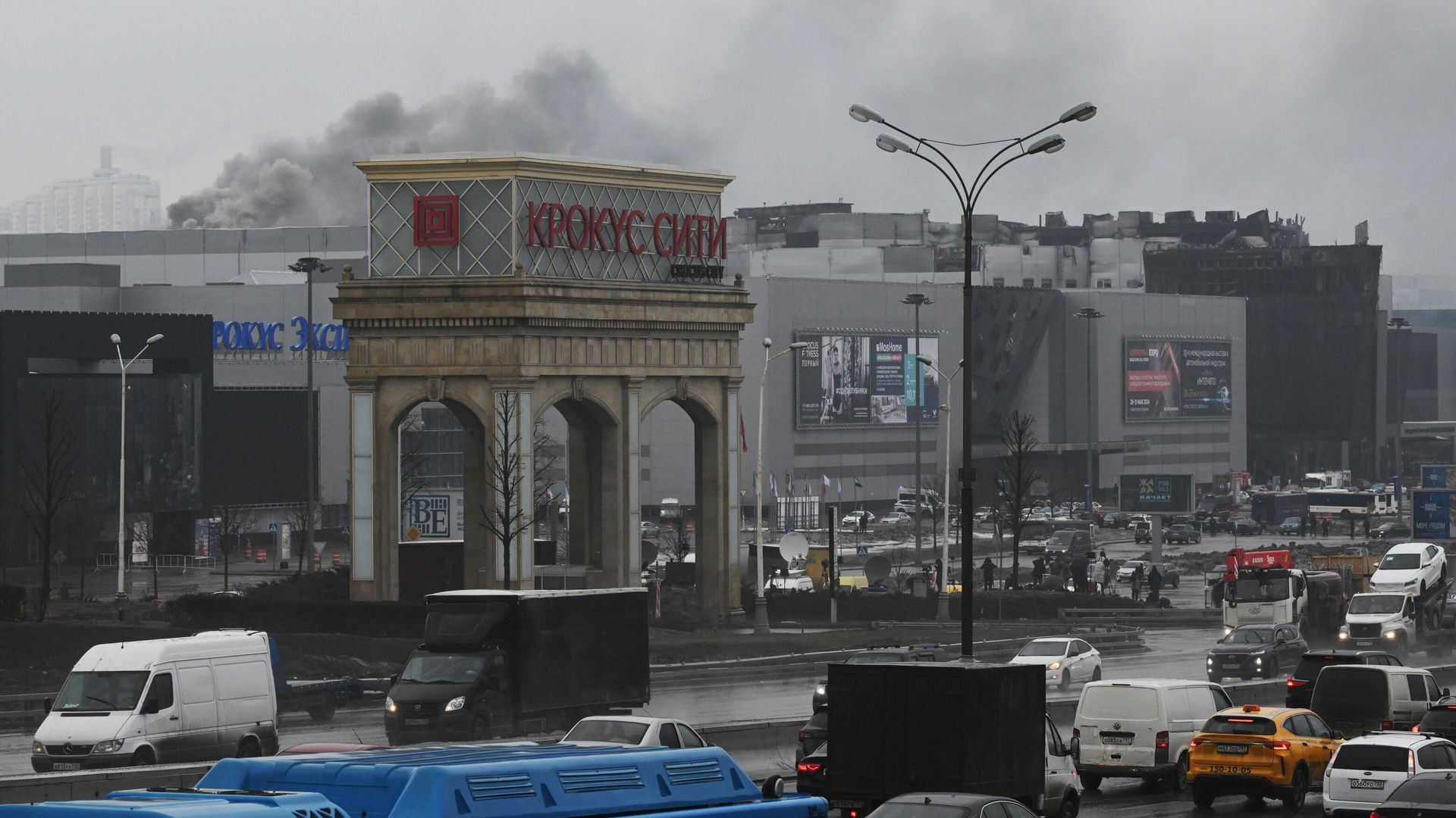 Последствия стрельбы в Крокус Сити Холле Последствия стрельбы в Крокус Сити Холле - РИА Новости, 1920, 23.03.2024