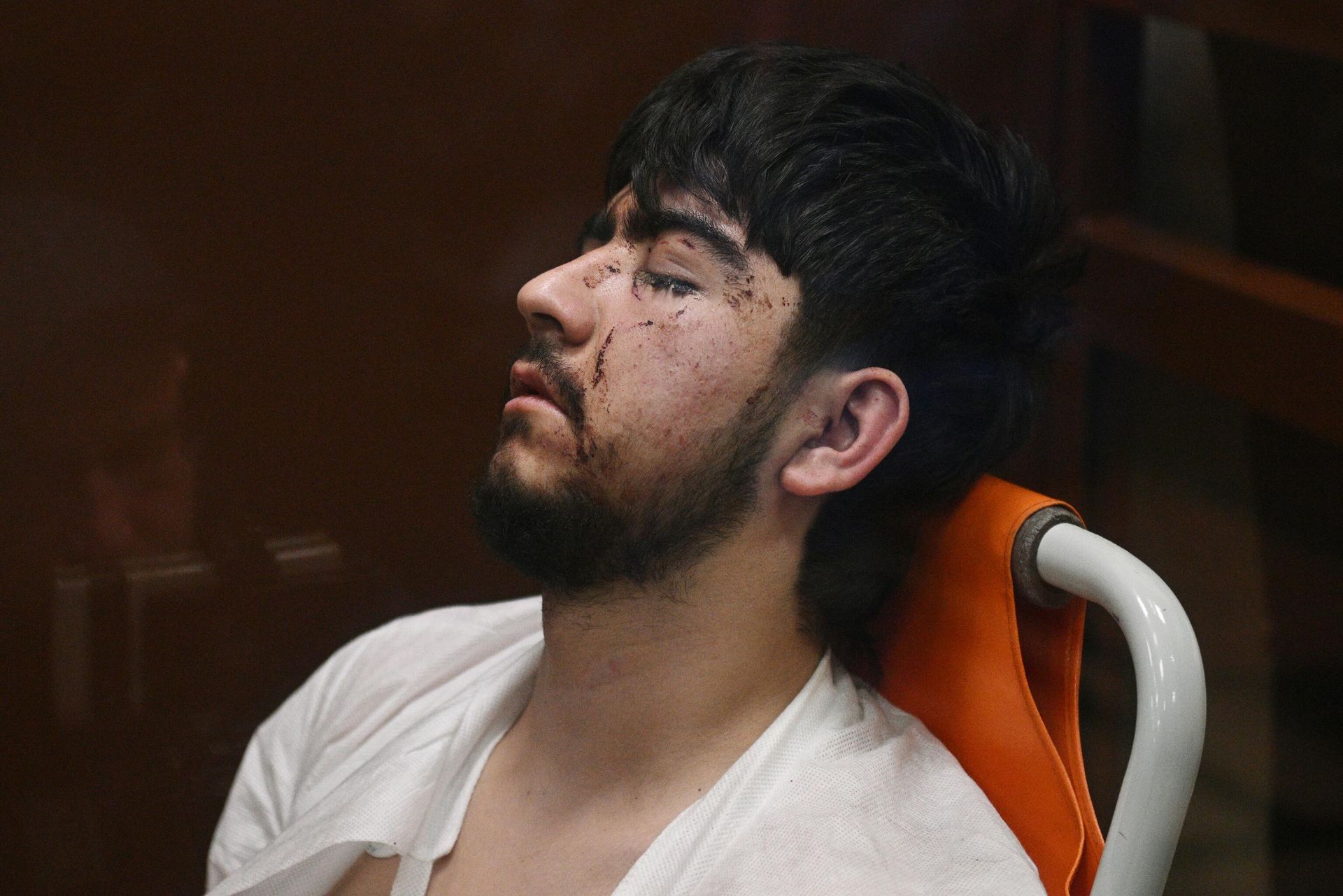 Мухаммадсобир Файзов, задержанный по подозрению в террористическом акте в Крокус Сити Холл, в здании Басманного суда Москвы - РИА Новости, 1920, 11.03.2026
