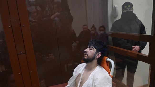 Мухаммадсобир Файзов, задержанный по подозрению в террористическом акте в Крокус Сити Холл, в здании Басманного суда Москвы