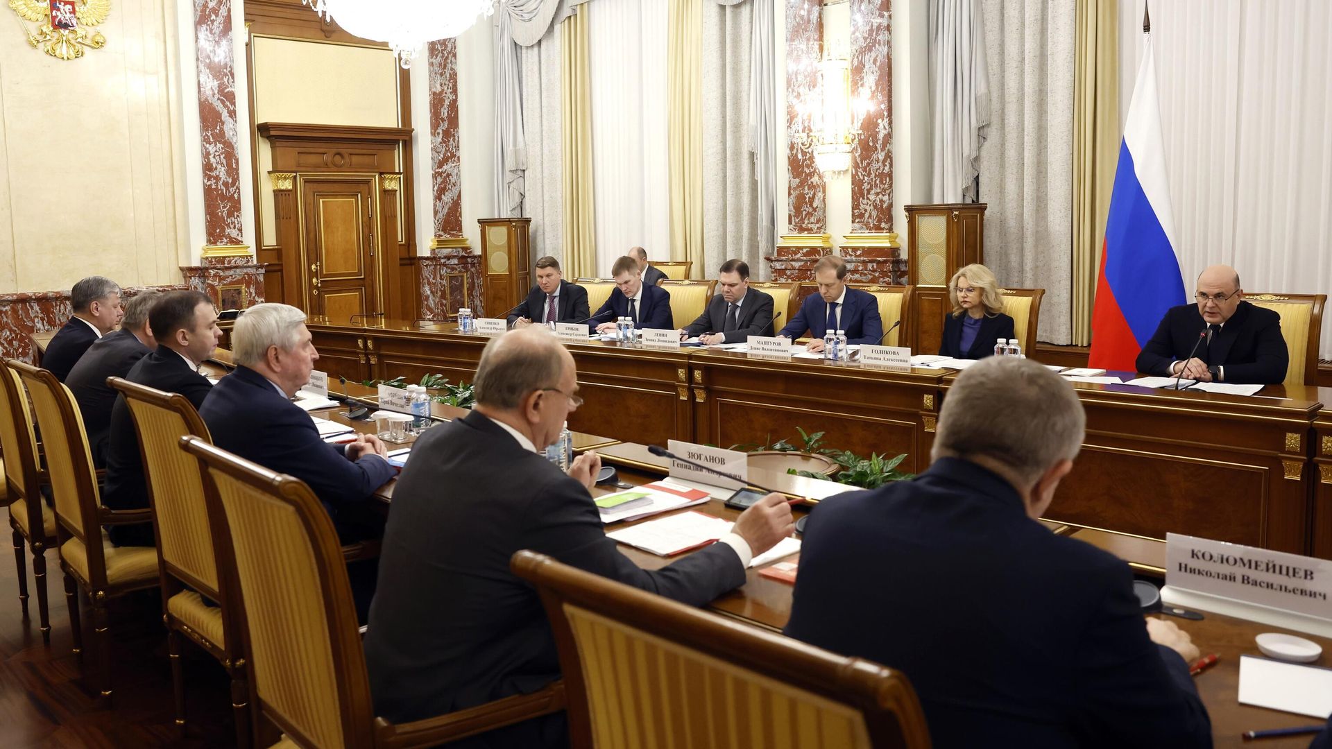 Председатель правительства РФ Михаил Мишустин проводит встречу с представителями фракции ЛДПР в Государственной Думе РФ. 25 марта 2024 Председатель правительства РФ Михаил Мишустин проводит встречу с представителями фракции ЛДПР в Государственной Думе РФ. 25 марта 2024 - РИА Новости, 1920, 25.03.2024
