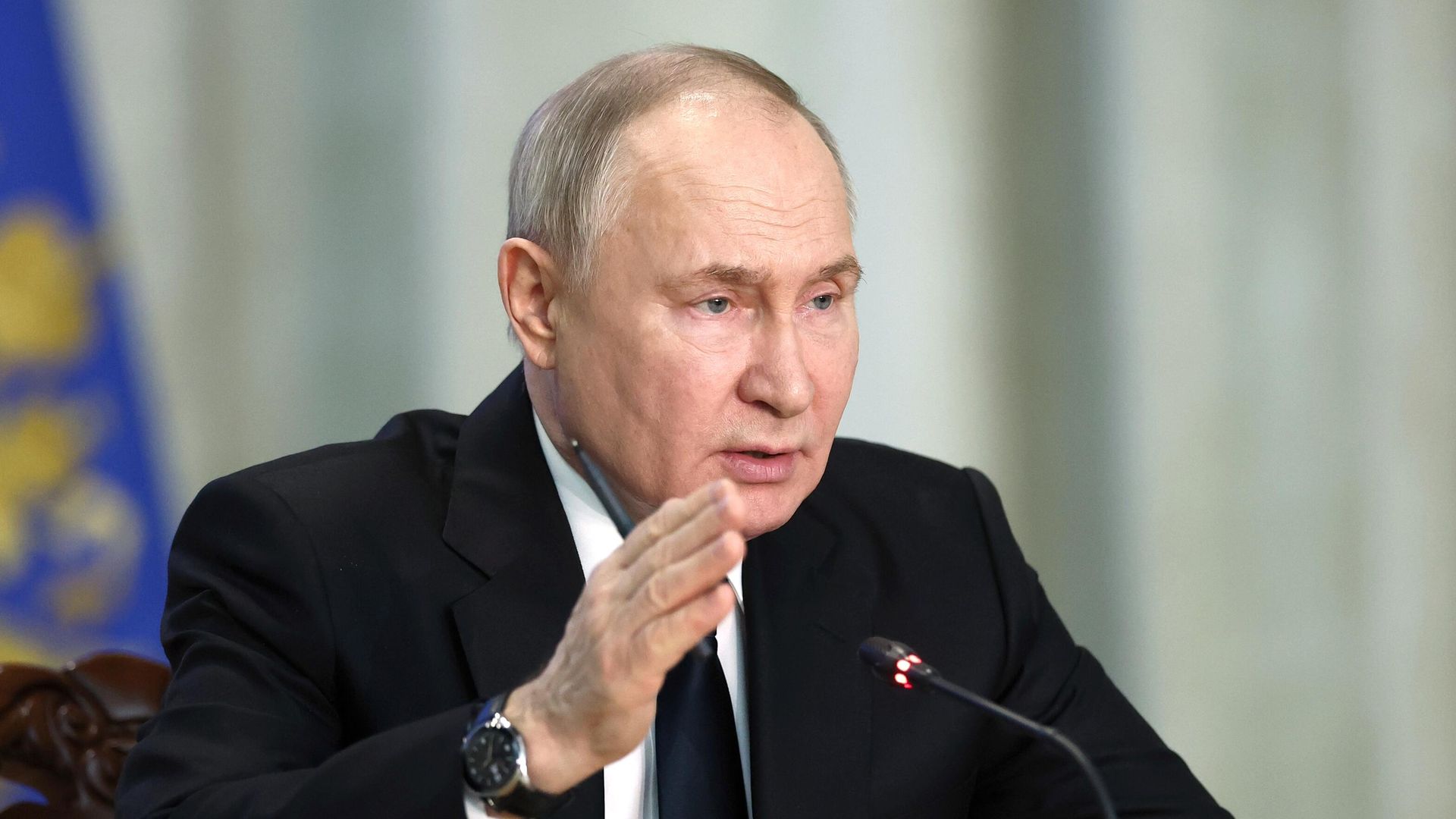 Президент РФ Владимир Путин выступает на расширенном заседании коллегии Генеральной прокуратуры РФ - РИА Новости, 1920, 26.03.2024