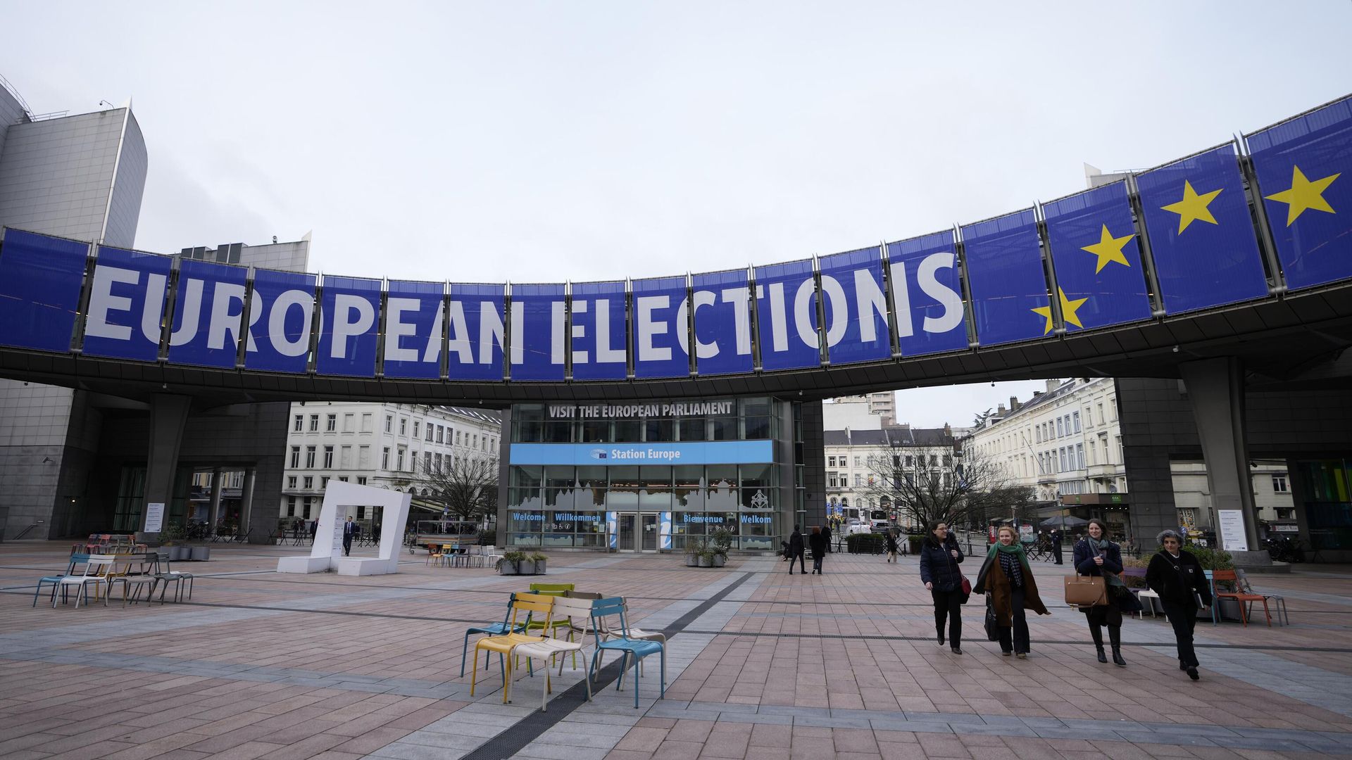Здание Европейского парламента в Брюсселе Здание Европейского парламента в Брюсселе - РИА Новости, 1920, 01.04.2024