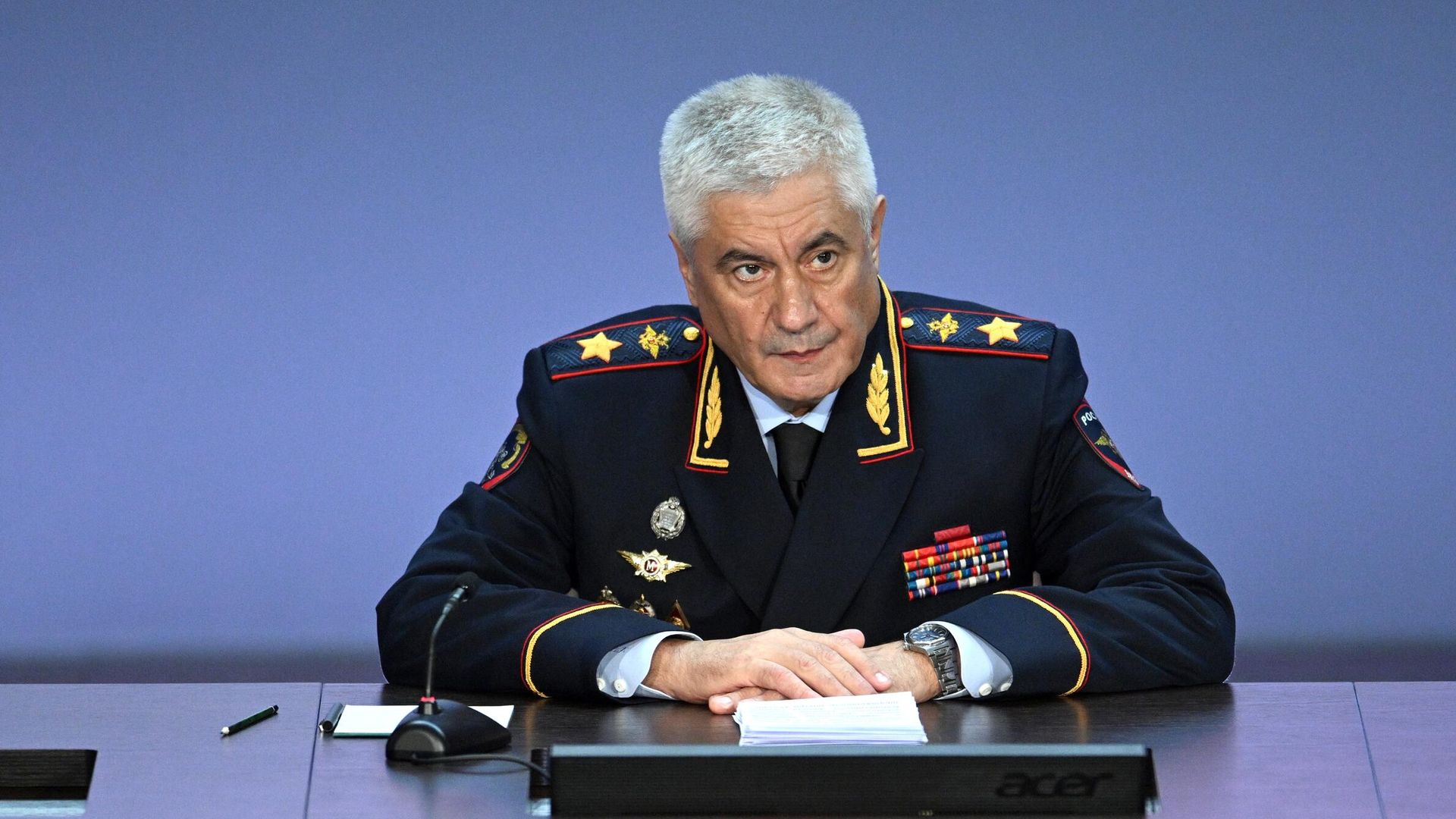 Министр внутренних дел РФ Владимир Колокольцев на ежегодном расширенном заседании коллегии министерства внутренних дел РФ - РИА Новости, 1920
