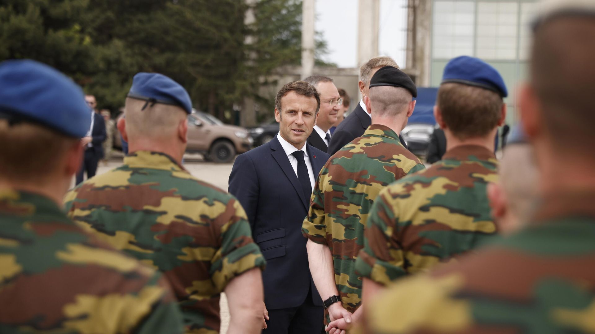 Президент Франции Эммануэль Макрон во время встречи с военными НАТО Президент Франции Эммануэль Макрон во время встречи с военными НАТО - РИА Новости, 1920, 06.04.2024