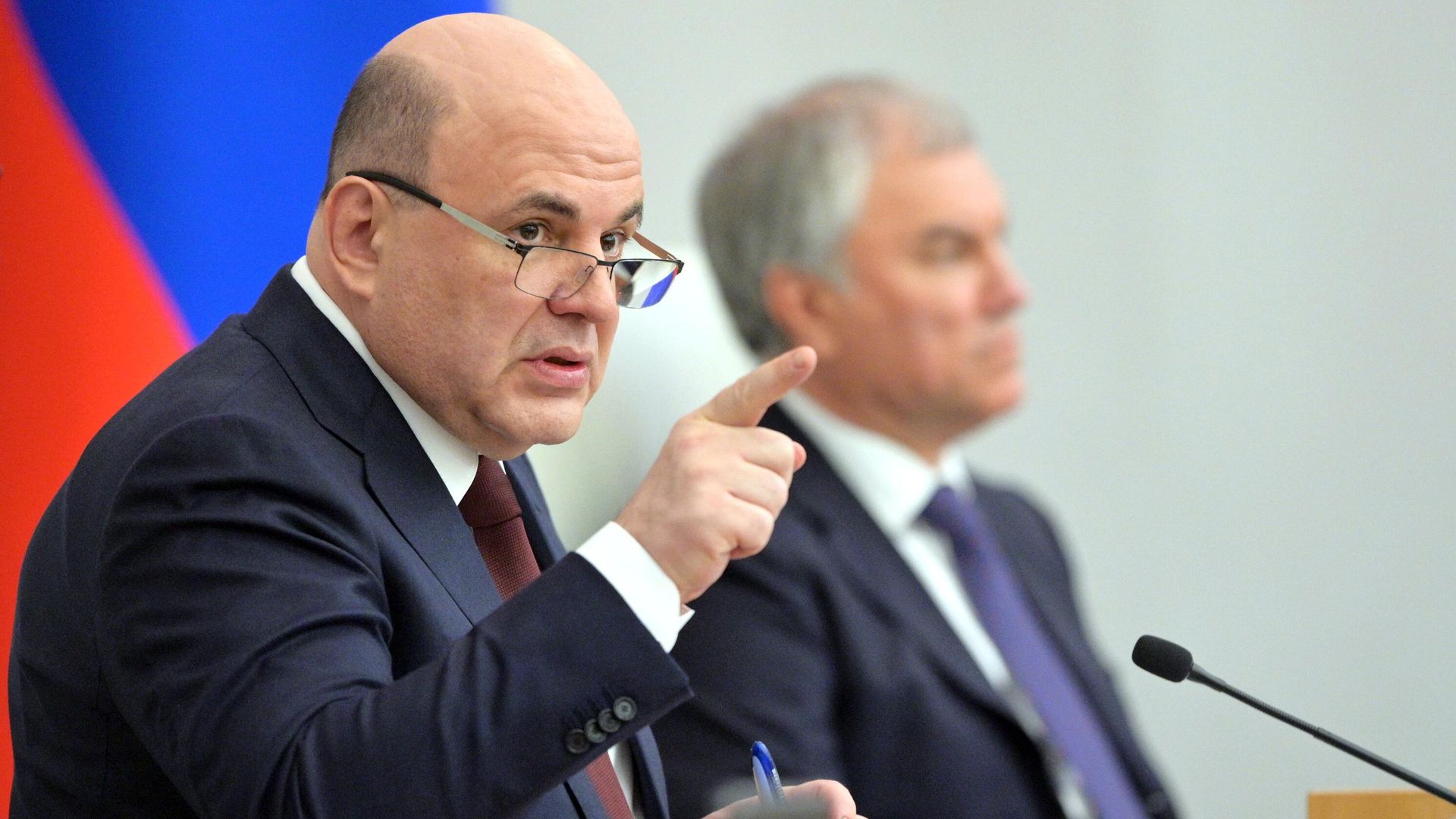 Председатель правительства РФ Михаил Мишустин после выступления с ежегодным отчетом правительства РФ в Государственной Думе РФ Председатель правительства РФ Михаил Мишустин после выступления с ежегодным отчетом правительства РФ в Государственной Думе РФ - РИА Новости, 1920, 25.03.2025