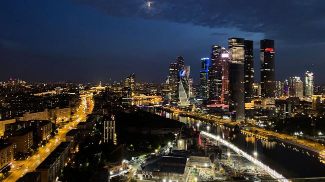 Небоскребы делового центра Москва-Сити