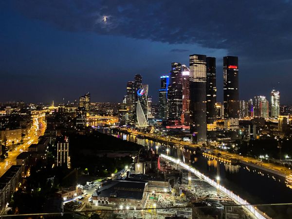 Небоскребы делового центра Москва-Сити
