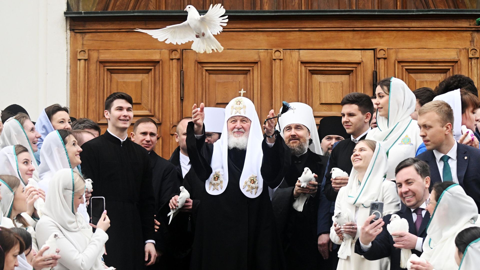 Патриарх Московский и всея Руси Кирилл в Благовещенском соборе Московского Кремля. 7 апреля 2024 Патриарх Московский и всея Руси Кирилл в Благовещенском соборе Московского Кремля. 7 апреля 2024 - РИА Новости, 1920, 07.04.2024