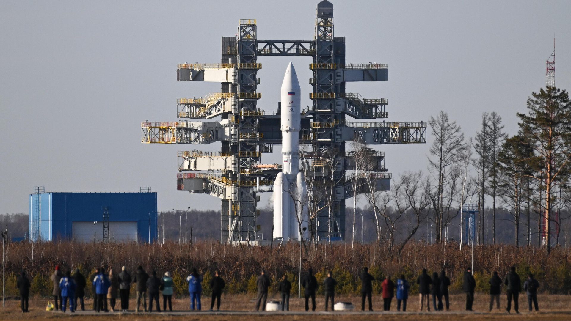Ракета-носитель тяжелого класса Ангара-А5 на стартовой площадке на космодроме Восточный. 9 апреля 2024 - РИА Новости, 1920, 10.04.2024