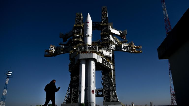 Ракета Ангара-А5, установленная на новый стартовый комплекс космодрома Восточный