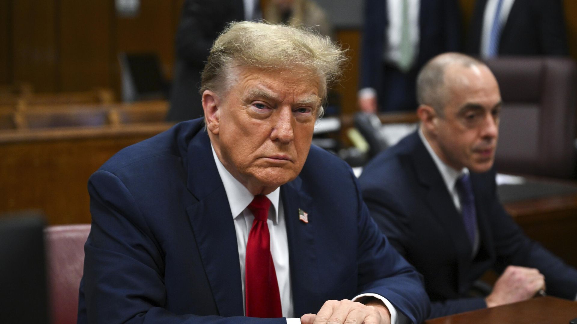 Экс-президент США Дональд Трамп в нью-йоркском суде, 15 апреля 2024 года Экс-президент США Дональд Трамп в нью-йоркском суде, 15 апреля 2024 года - РИА Новости, 1920, 15.04.2024