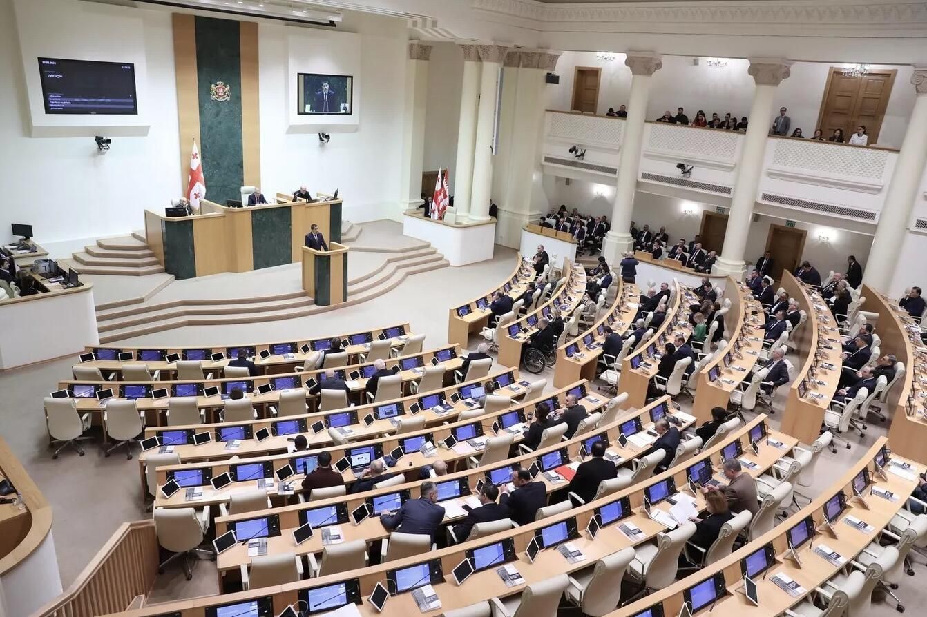 Пленарное заседание парламента Грузии Пленарное заседание парламента Грузии - РИА Новости, 1920, 02.05.2024