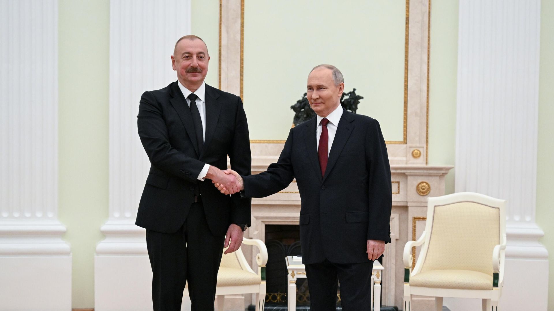 Президент России Владимир Путин и президент Азербайджана Ильхам Алиев Президент России Владимир Путин и президент Азербайджана Ильхам Алиев - РИА Новости, 1920, 18.08.2024
