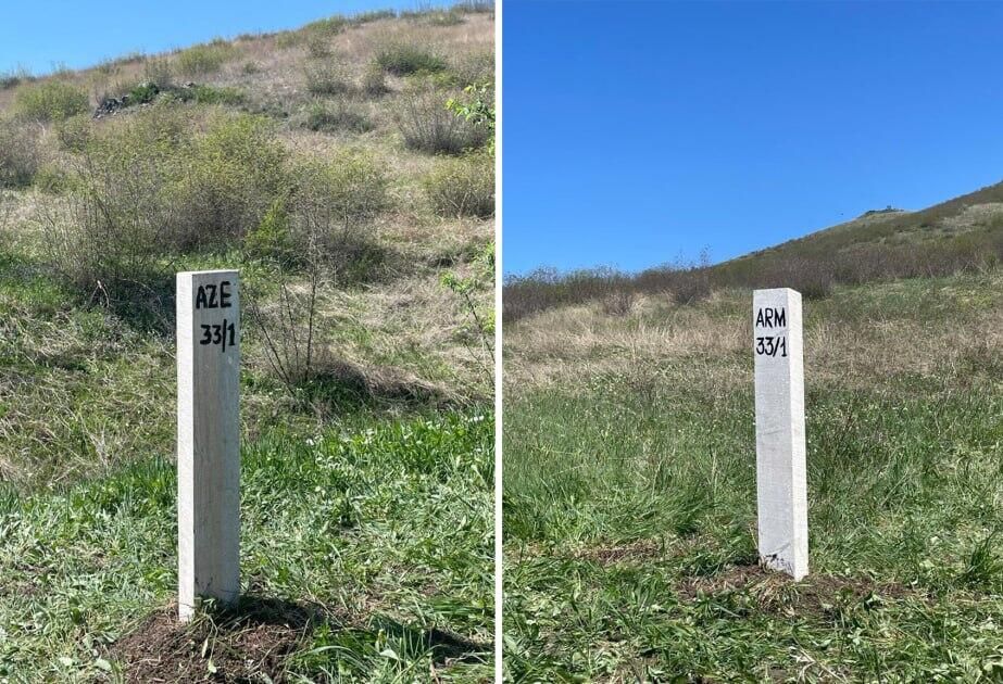 Первые пограничные столбы, установленные в рамках процесса делимитации на границе Армении и Азербайджана - РИА Новости, 1920, 26.04.2024
